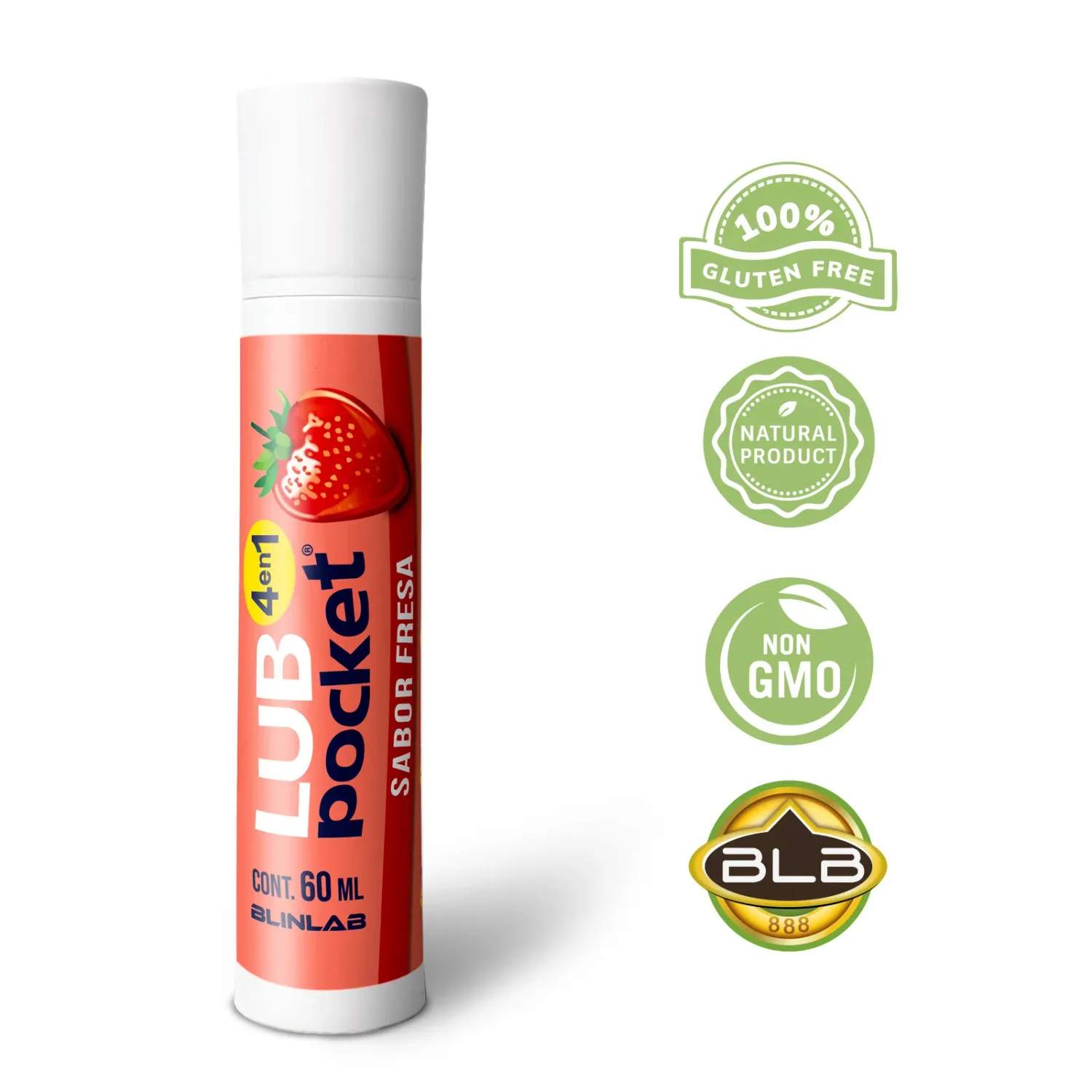 LUB POCKET SABOR FRESA 4 EN 1 60ML