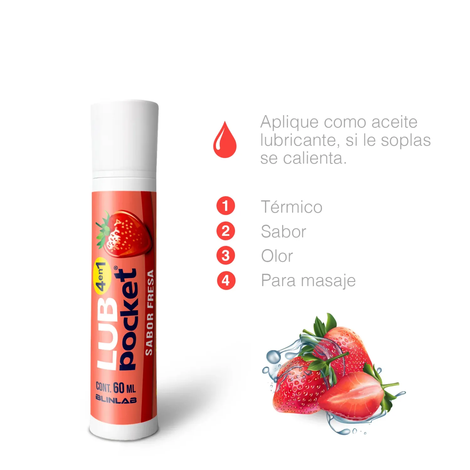 LUB POCKET SABOR FRESA 4 EN 1 60ML