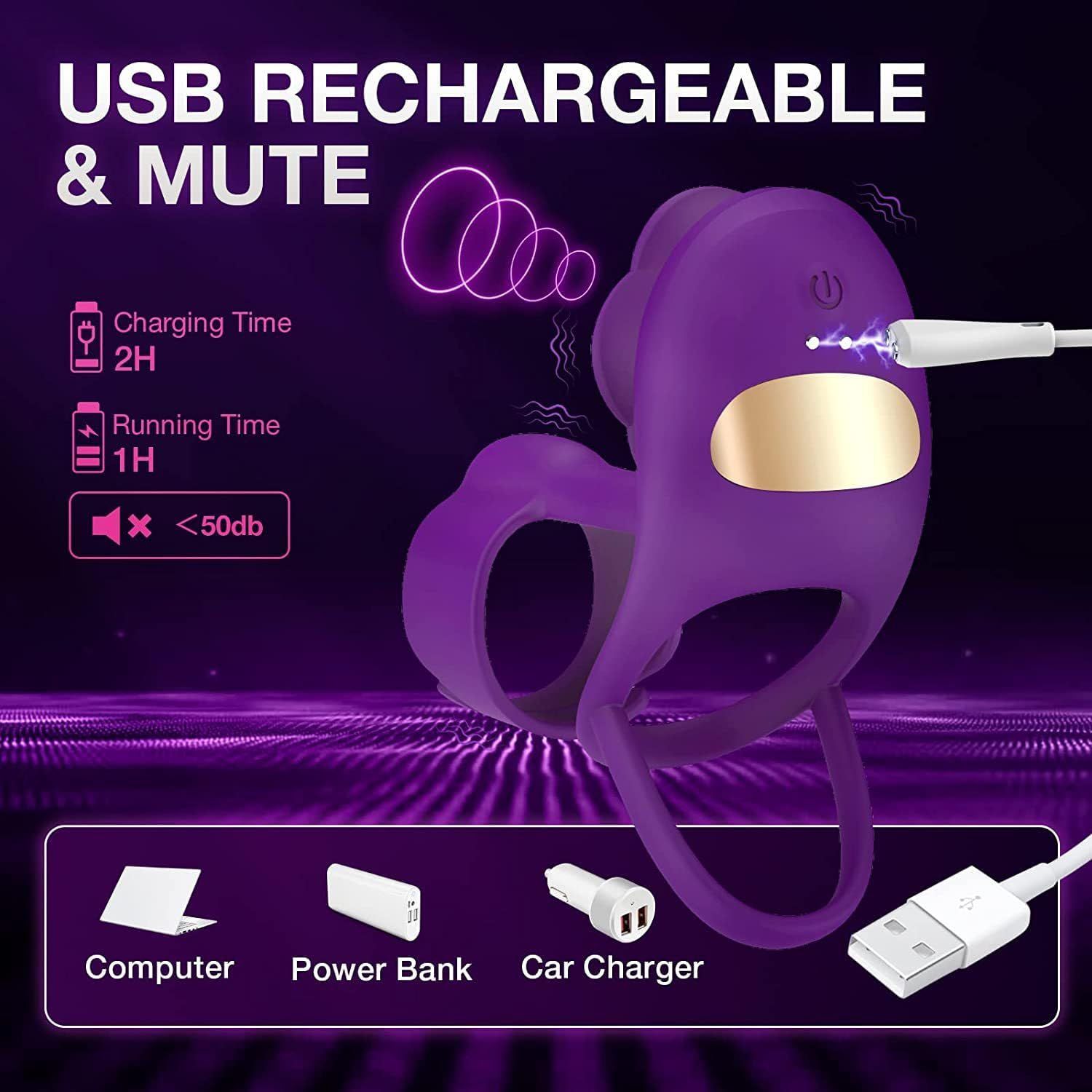 ANILLO VIBRADOR 3 EN 1 + CONTROL REMOTO