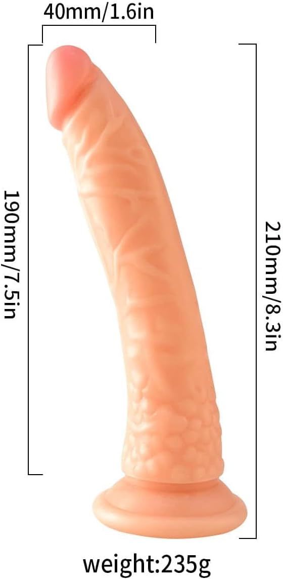 Dildo Ultra Realista 8.3" 21Cms Sin Testiculos con Ventosa