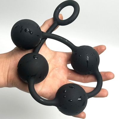 Tira Anal con Perlas de Silicona XL
