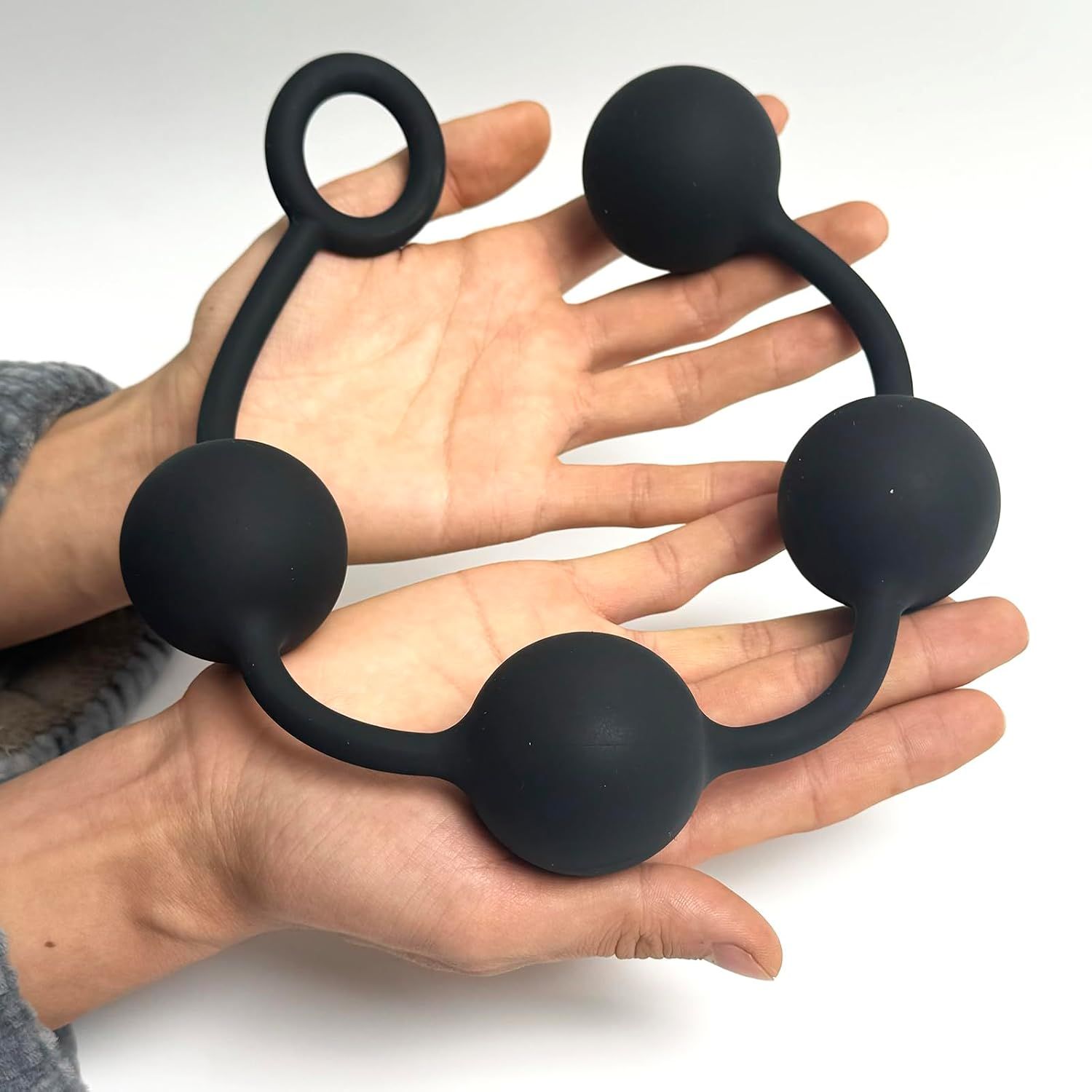 Tira Anal con Perlas de Silicona XL