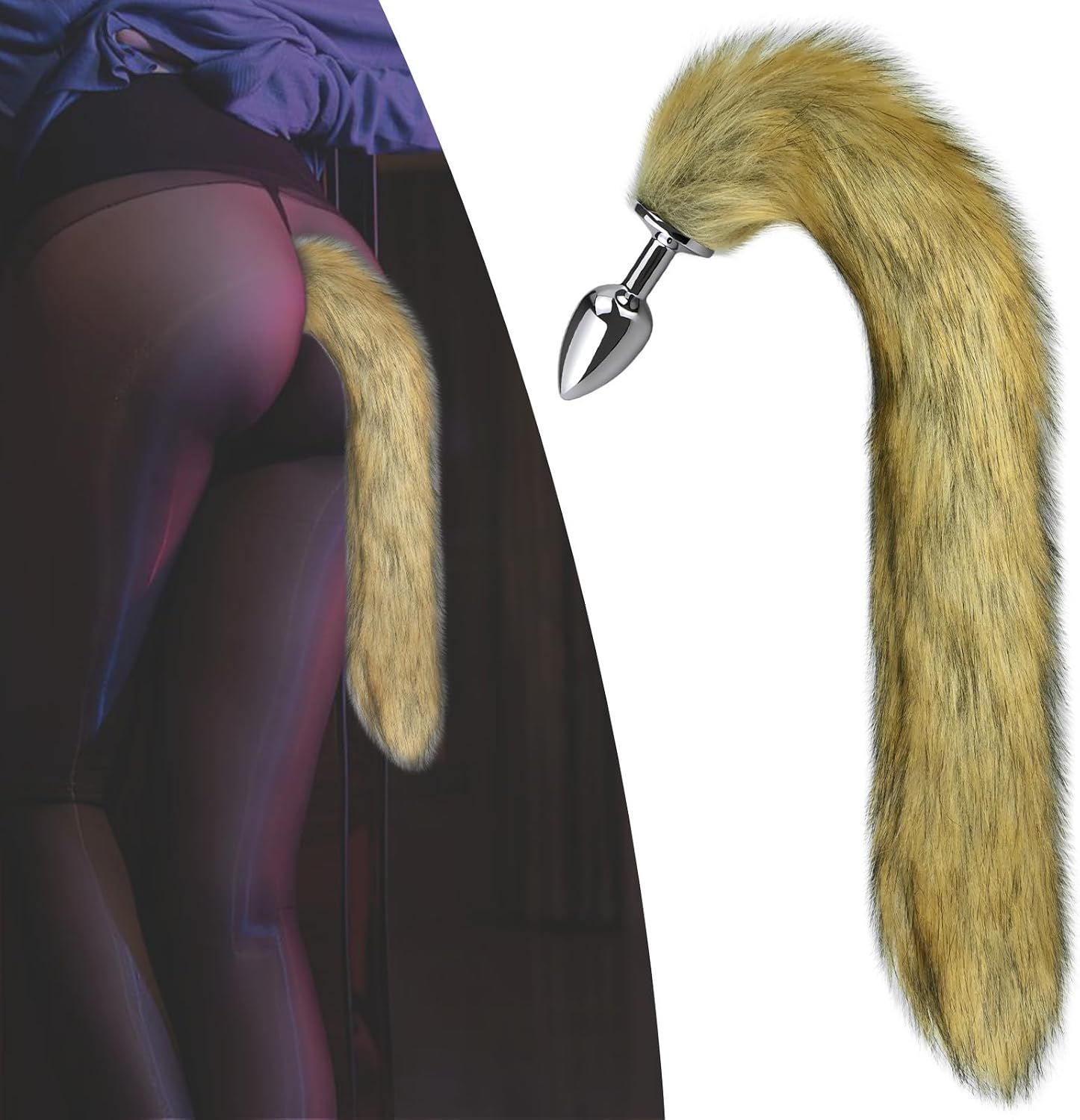 Cola de Zorro Cosplay con Plug Talla S