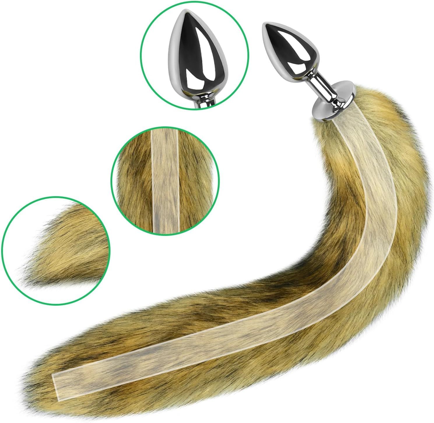 Cola de Zorro Cosplay con Plug Talla S