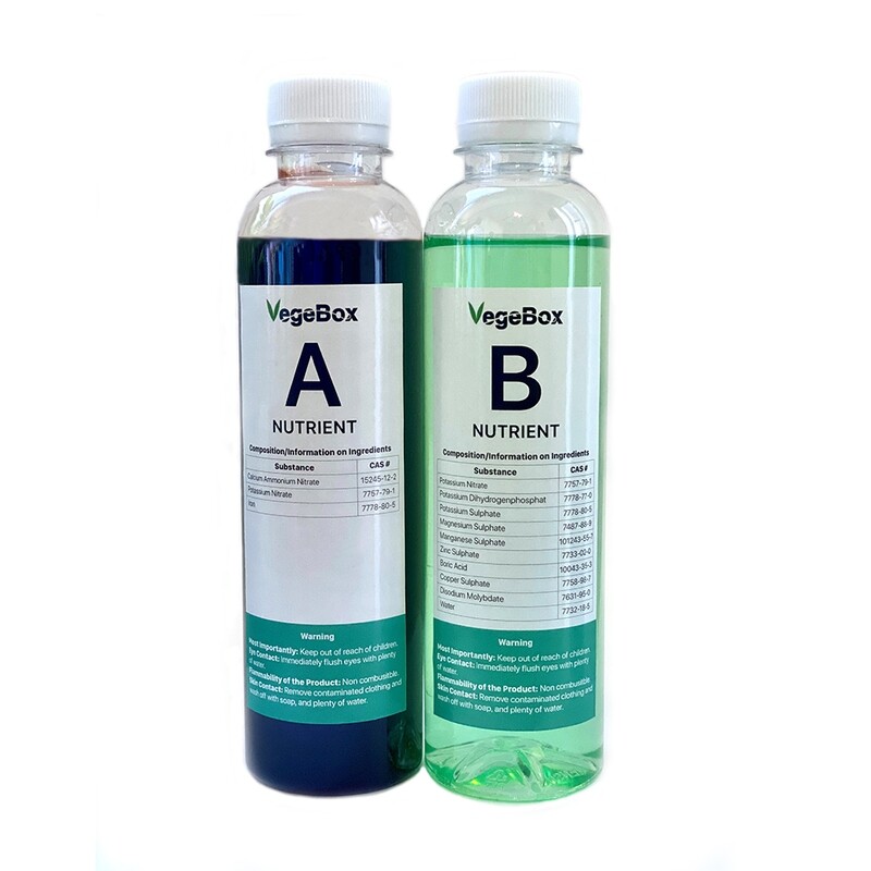 Vegebox™ A &amp; B Nutrient Solution SPG-NW (250ML) set