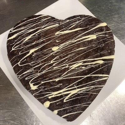 Heart Shaped Large Brownie