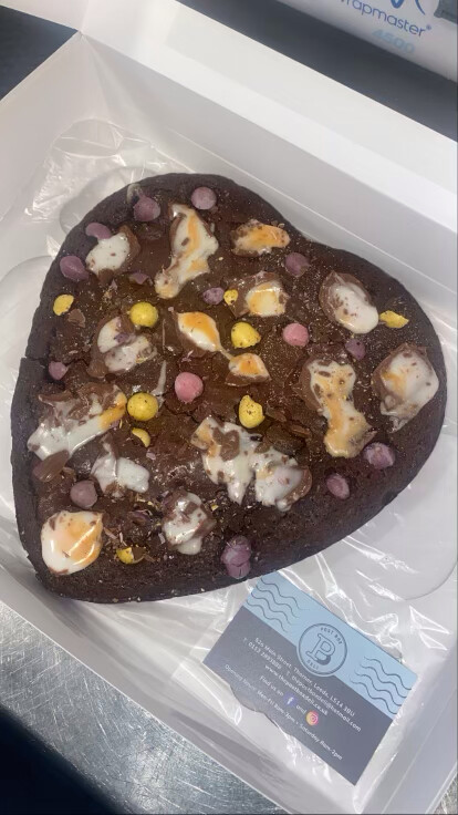 Heart Shaped Mini And Creme Egg Brownie