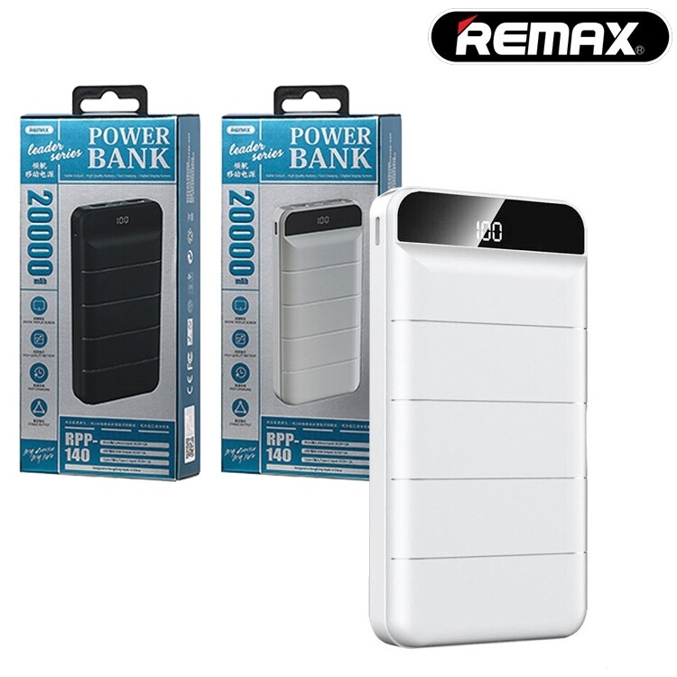 Powerbank doppia USB REMAX RPP-140 20000mAh 5V-2A Bianco