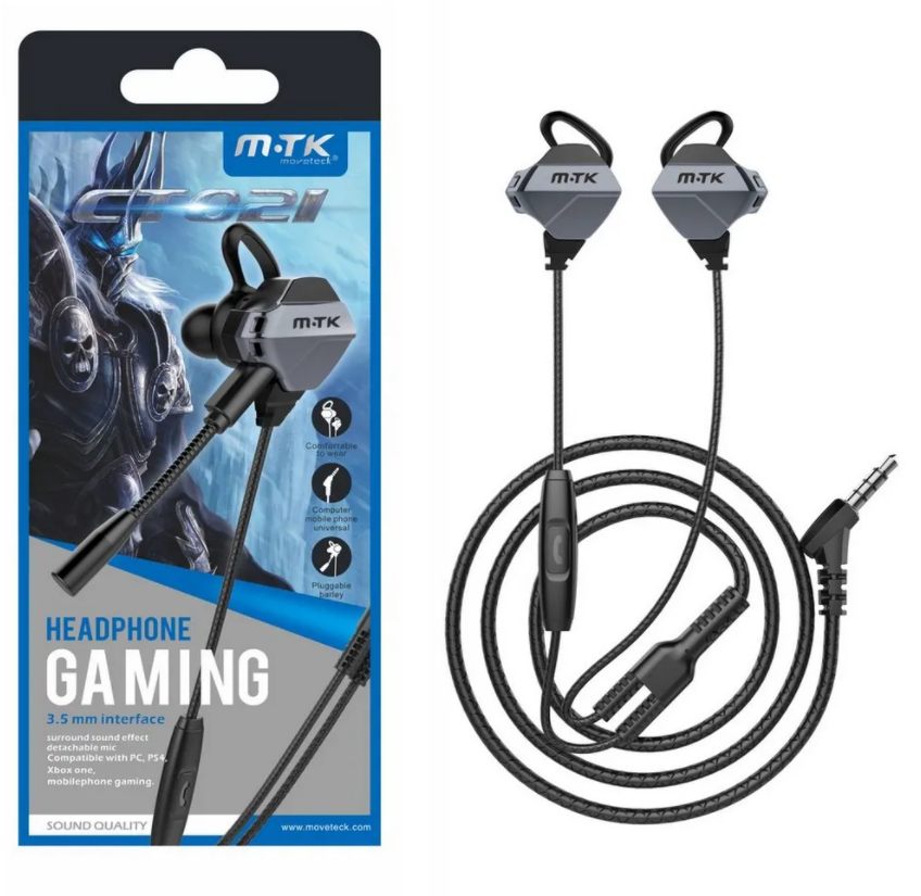 Cuffie da gioco MTK con microfono estraibile
