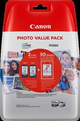 Canon PG-545XL CL-546XL Photo Value Pack (8286B006) Value Pack nero / differenti colori