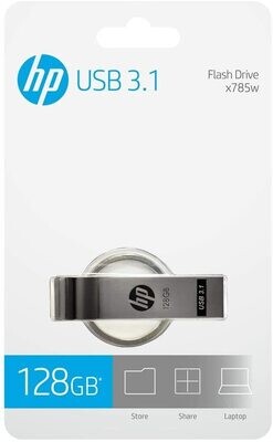 HP CHIAVETTA USB x785 W USB 3.0 Flash Drive Argento Metallico 128 GB