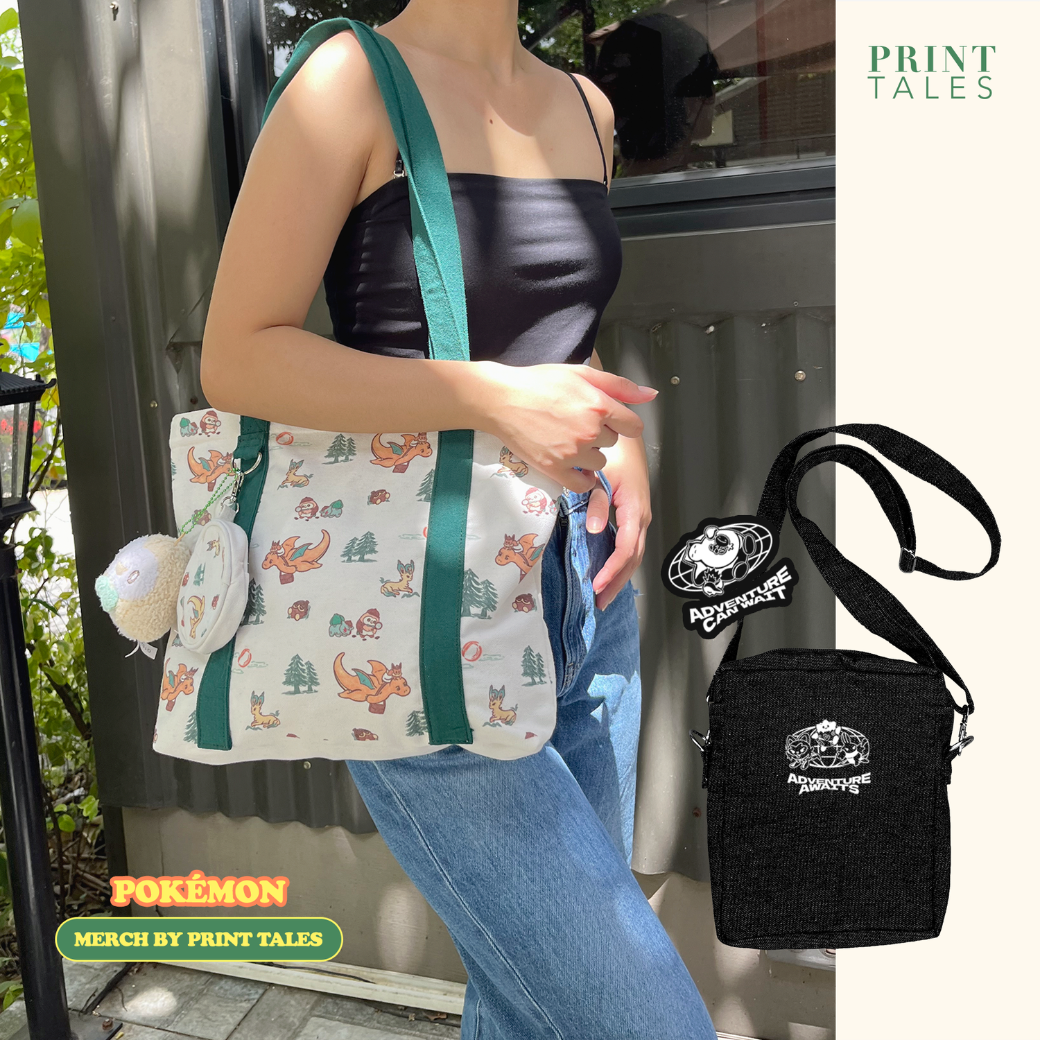 Pokemon Totebag and Crossbody Bag