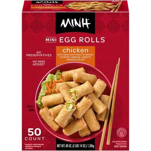 Minh Egg Rolls de Pollo 50 unidades - 26 g / 0.92 oz