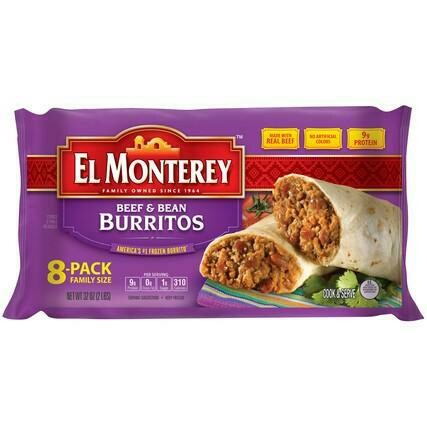 El Monterey Burritos de Carne y Frijoles 8 ct / 113 g / 4 oz