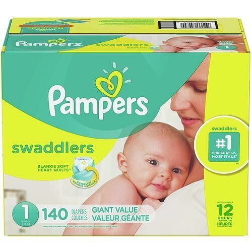 Pampers Pañales Swaddlers Talla 1 con 140 Unidades