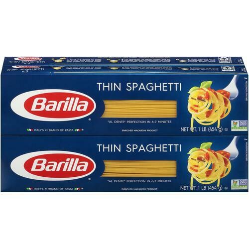 Barilla Espagueti Delgado 4 unidades 454 g