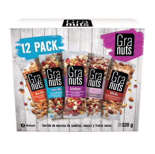Granuts Nueces Surtidas 12 paquetes/50 g