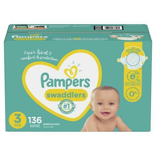 Pampers Swaddlers Pañales Talla 3/136 unidades