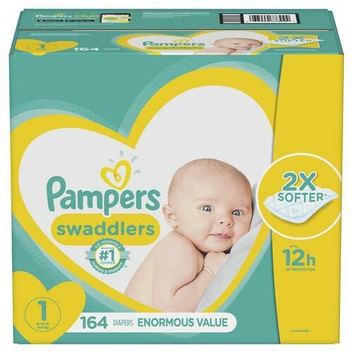 Pampers Swaddlers Pañales Talla 1/164 Unidades