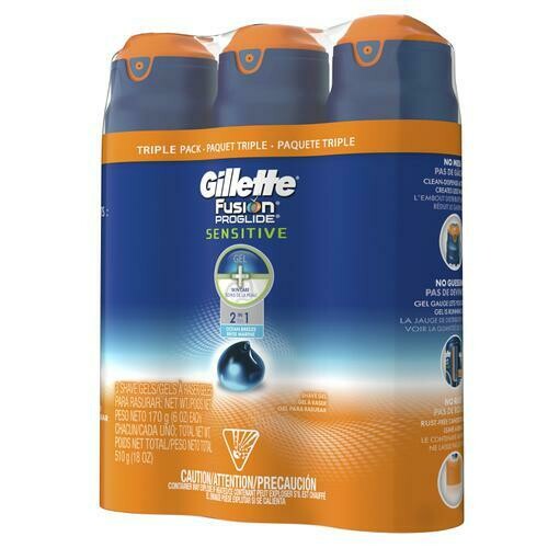 Gillette Gel para Afeitar 3 pk/170 g