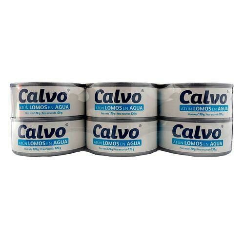 Calvo Atún Lomos en Agua 6 unidades/170 g