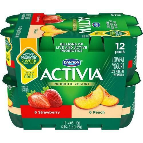 Activia Yogurt Bajo en Grasa 12 pk/ 113 g / 4 oz
