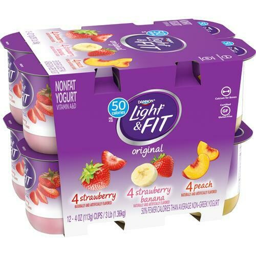 Dannon Light & Fit Yogurt sin Grasa 12 pk / 113 g / 4 oz