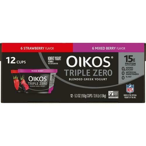 Oikos Triple Zero Yogurt Griego 12 pk /150 g / 5.3 oz