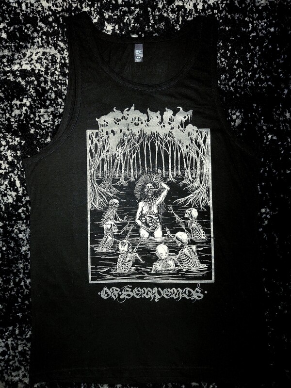 FOUL &#39;Of Serpents&#39; Sleeveless Shirt (Silver/Bone)