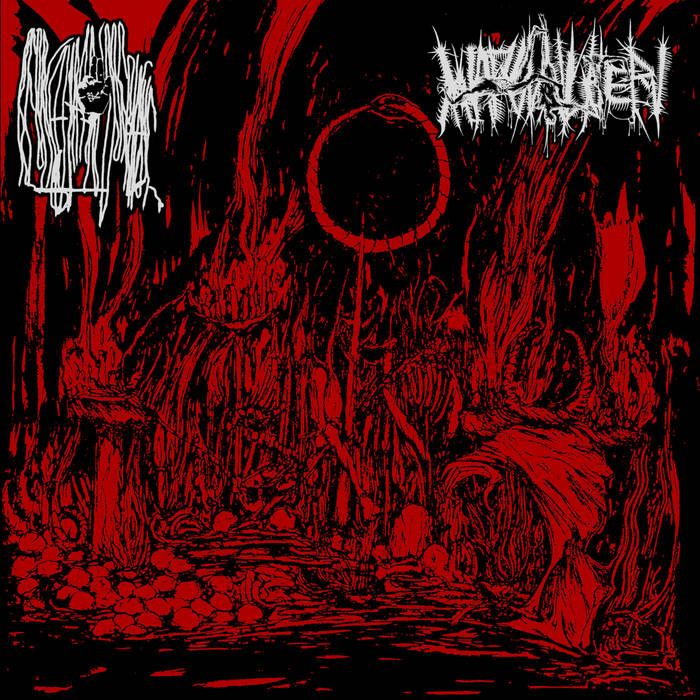 RED RIGHT HAND OF PLAGUE (US) / WARSLAUGHTER (ES) - Split - 7" EP