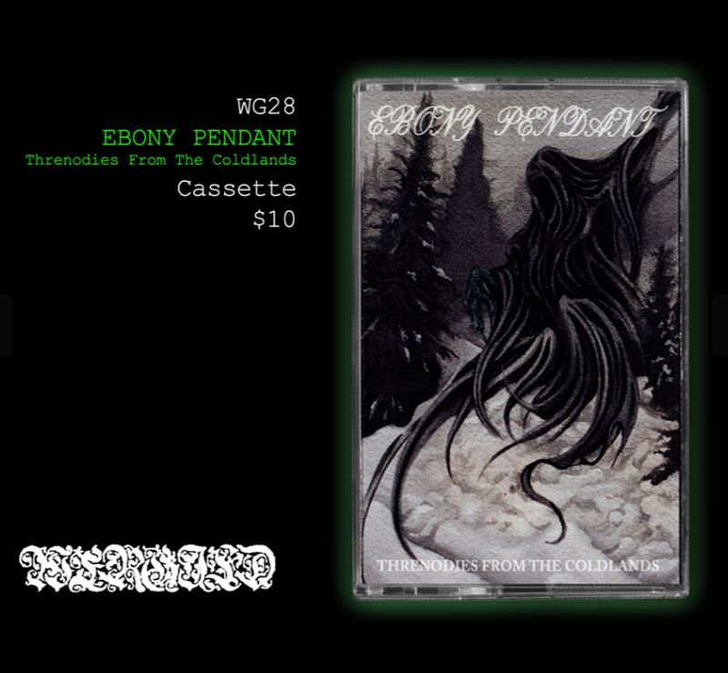 EBONY PENDANT  (US)  "Threnodies from the Coldlands"  - MC