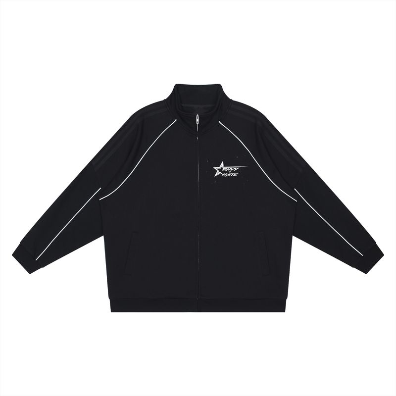E. O. H "Adam 1" Reflection Striped Raglan Sleeve  Jacket