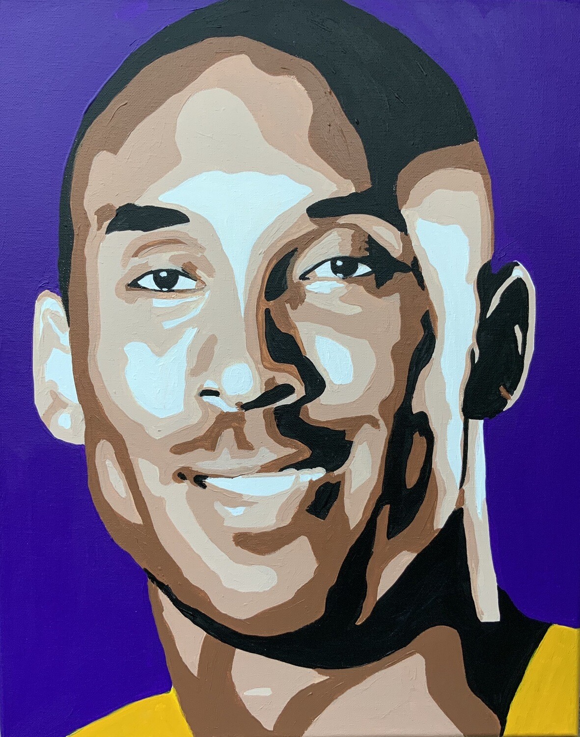 Kobe Bryant, color, purple background