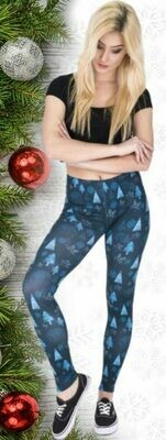Winter Trees – 3″ Yoga Style Leggings - SHIPPING INCLUDED