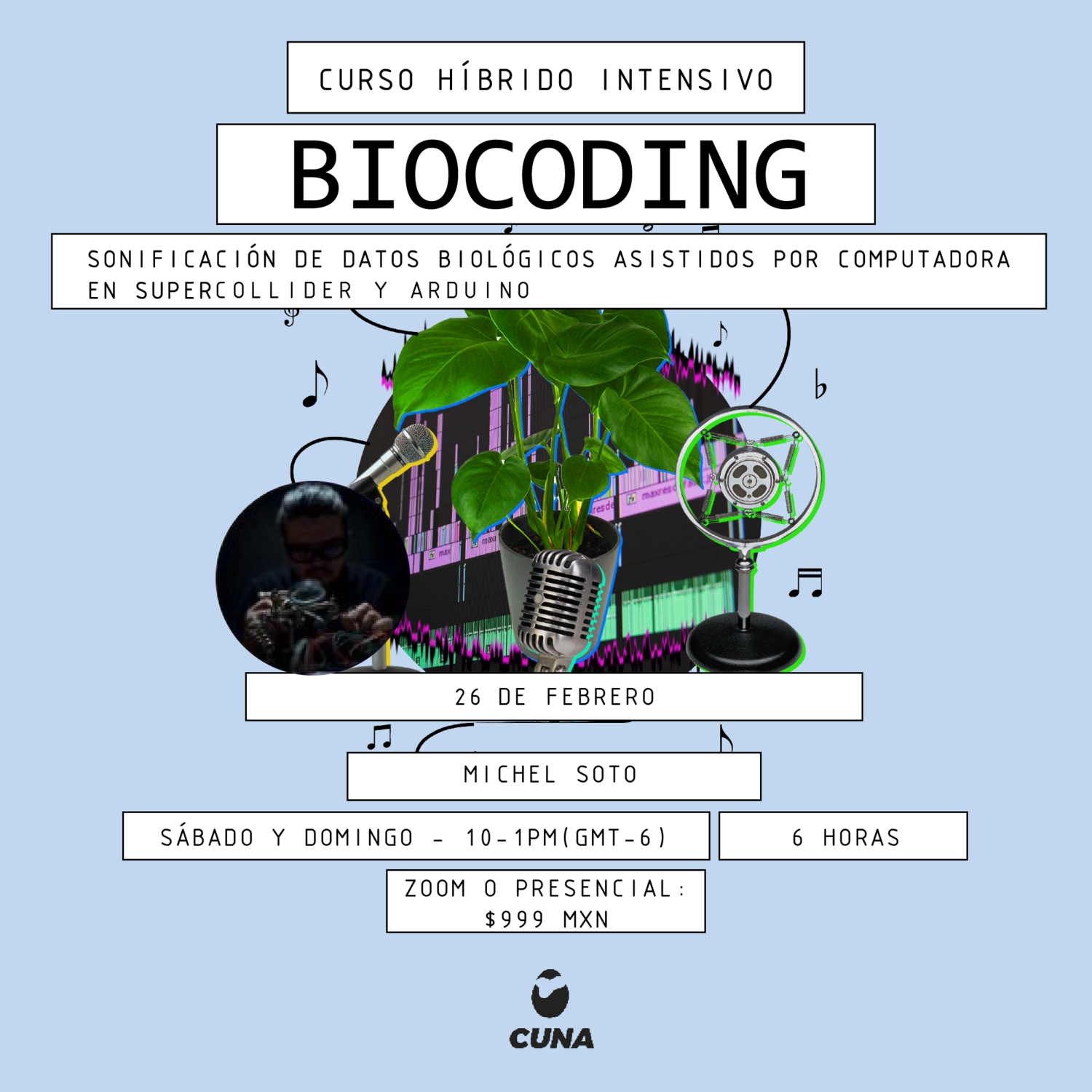 Biocoding: Sonificación de datos biológicos asistidos por computadora en supercollider y arduino