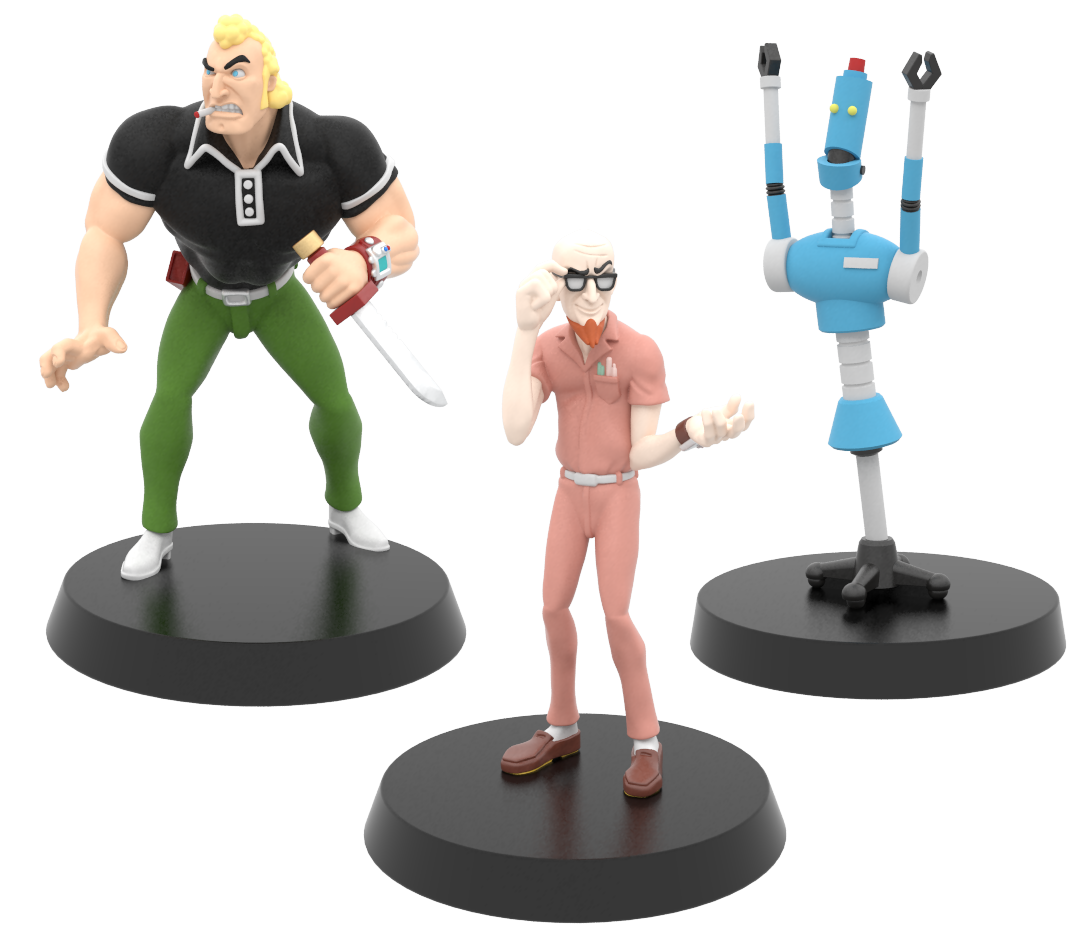 Brick, A.S.S.I.S.T.O.R. and Professor Adventure
