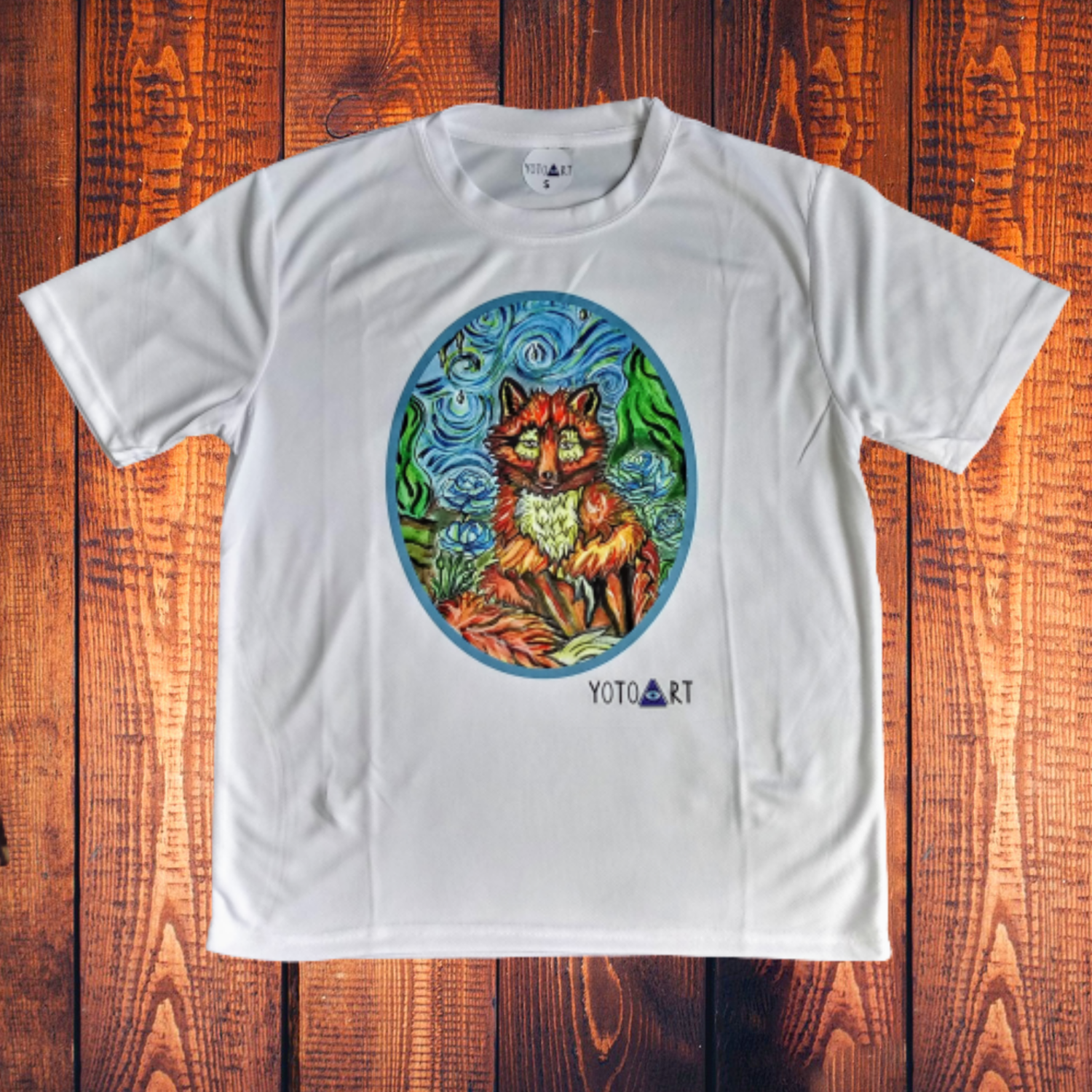 Poleras Yoto Art sublimación con fondo blanco