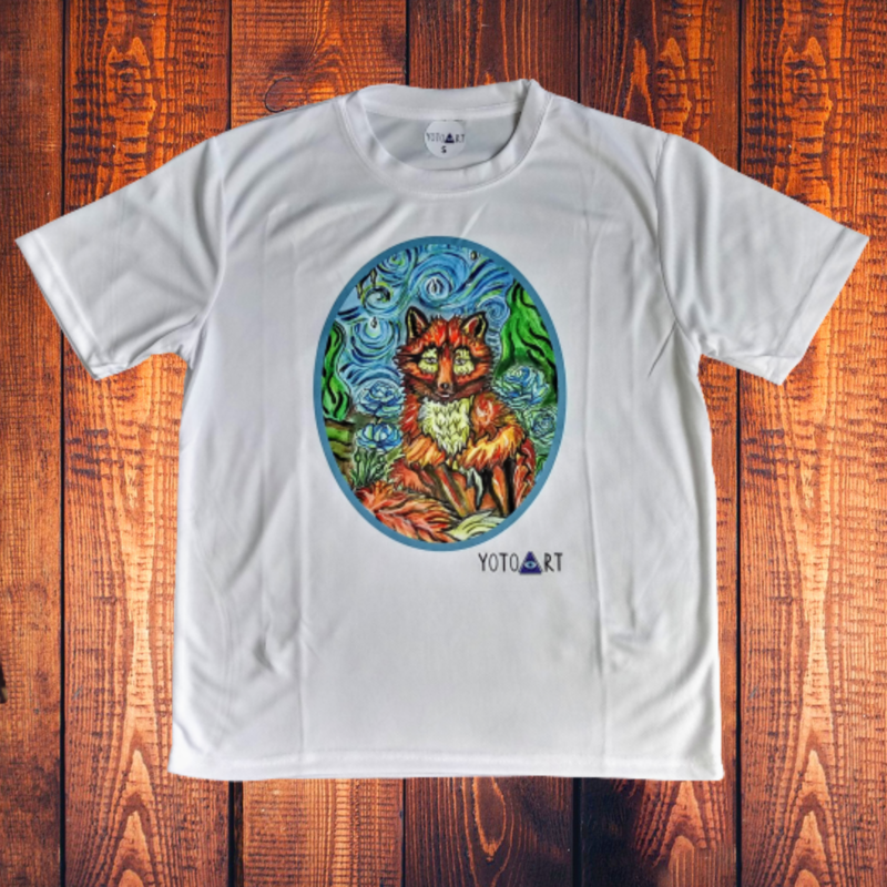 Poleras Yoto Art sublimación con fondo blanco