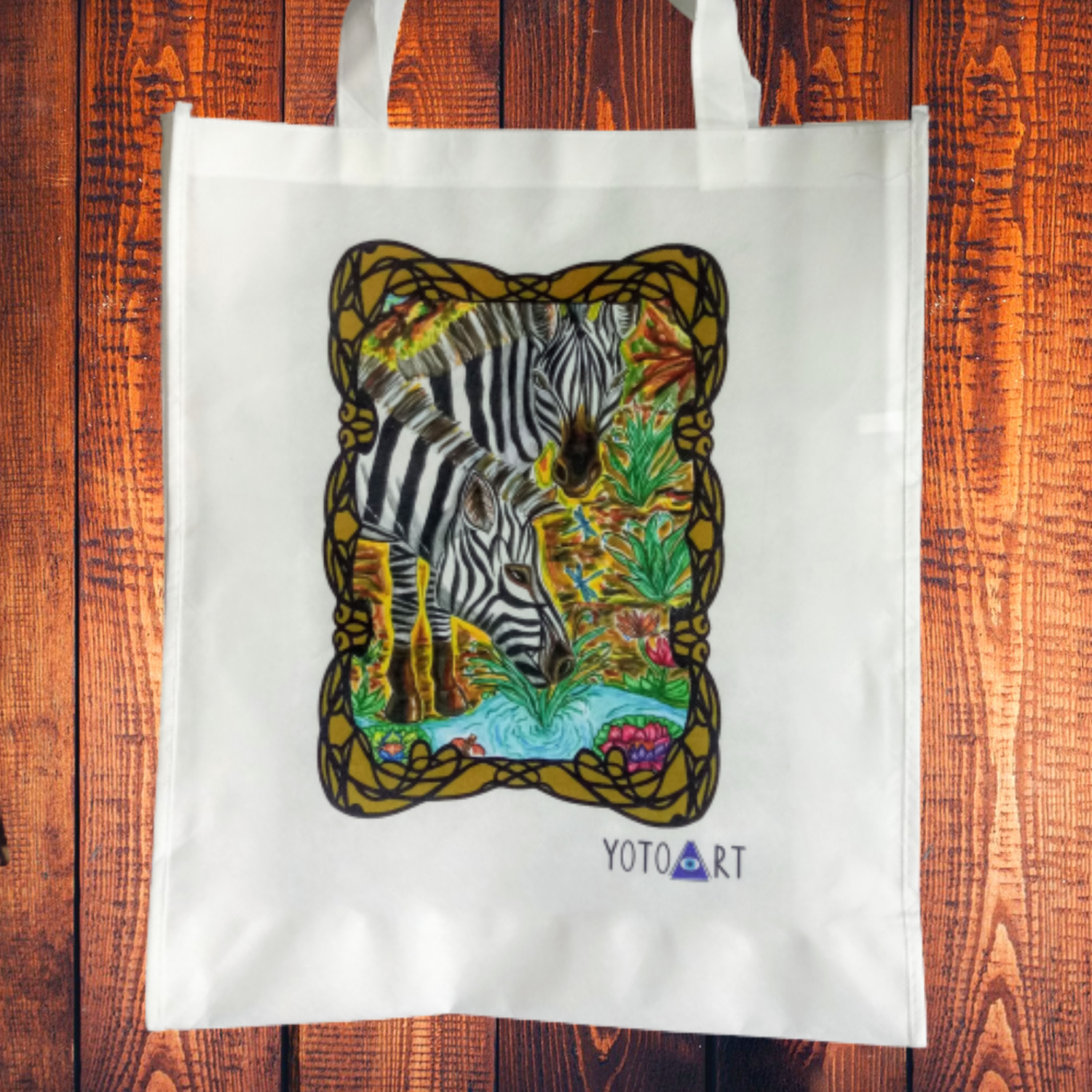 Bolsos Yoto Art con sublimación en fondo blanco