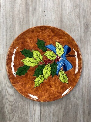 Holly with Bow Plate