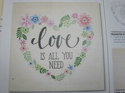 Love is All You Need 12x12 Canvas