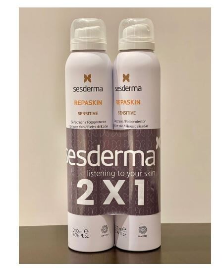 Promo, SESDERMA. PACK Repaskin Sensitive SPF50+Aerosol 2x1