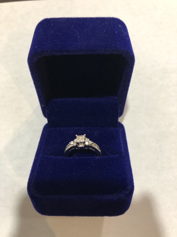 .75 Ct Diamond Engagement Ring In 14k White Gold
