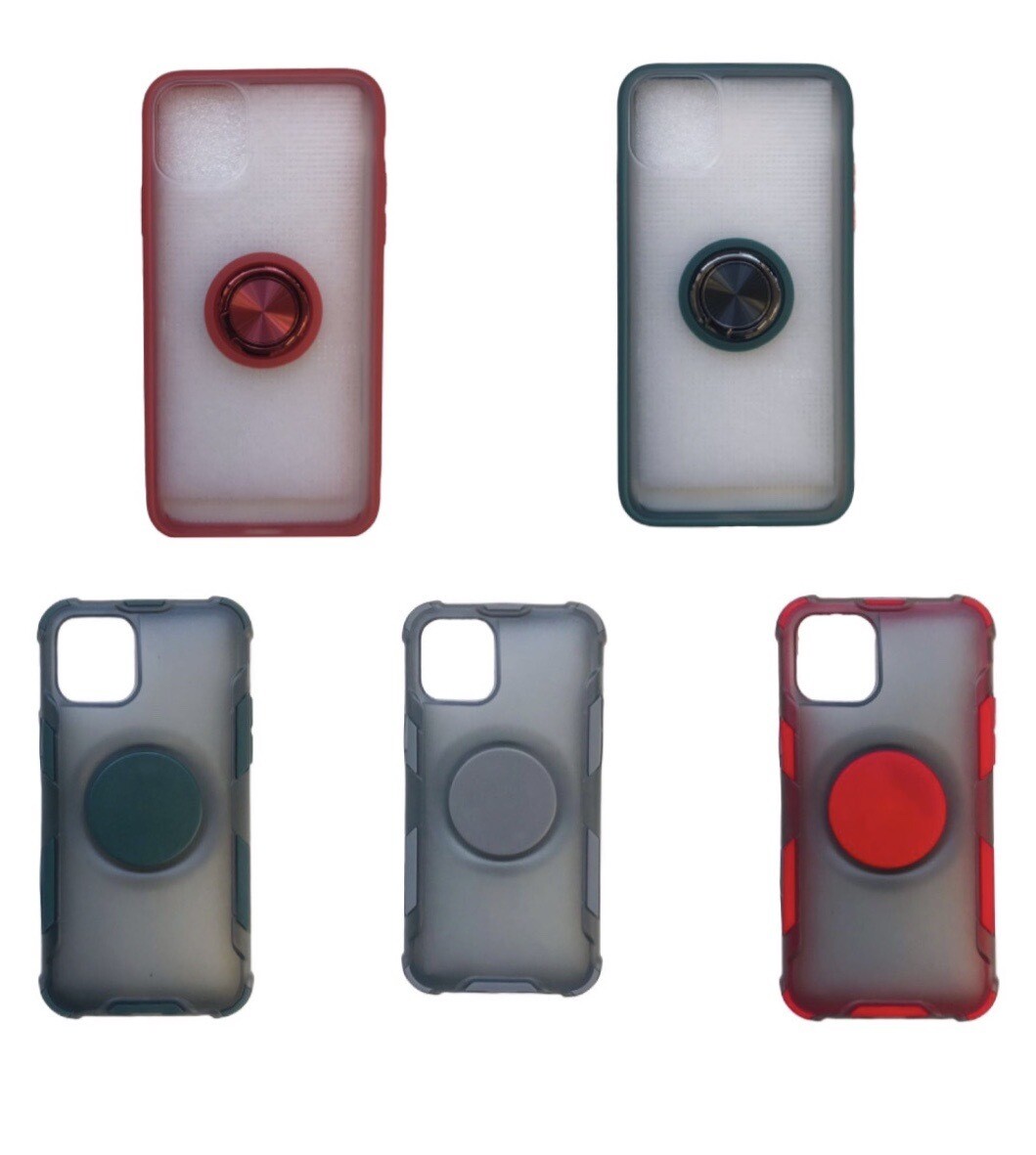 IPHONE 11 Soft Bumper Protection Case Cover With Holder