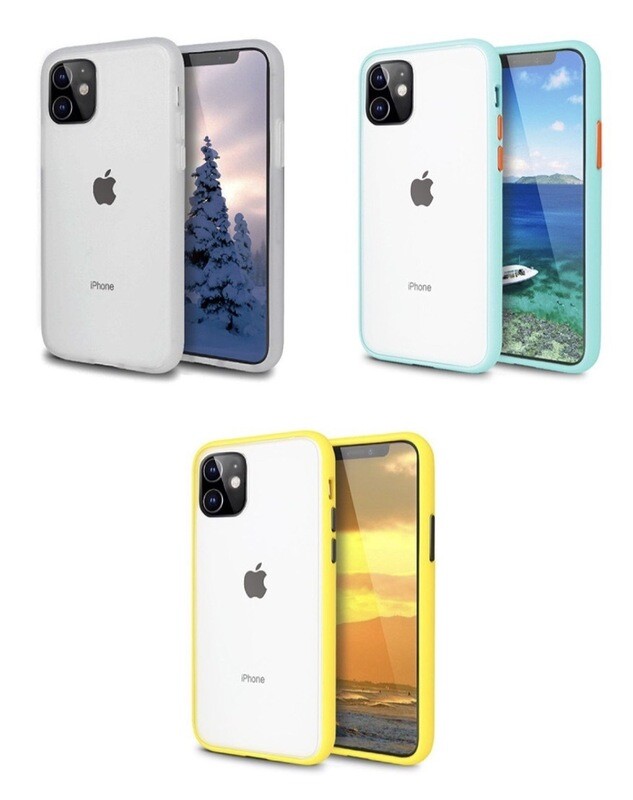 iPhone 11 Matte Strong Colored Sides Slim Case Clear Back