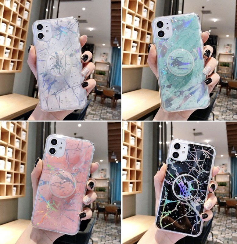 Phone 11 Marble With Grip Case ( Choose Color)