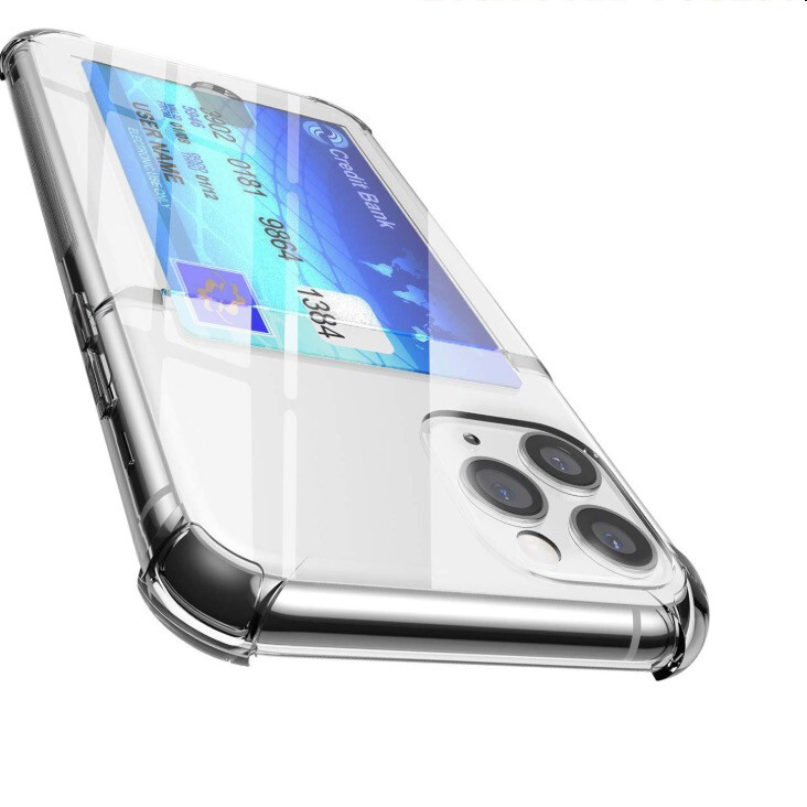 iPhone 11 Pro TPU Soft Case with Card Holder - CLEAR