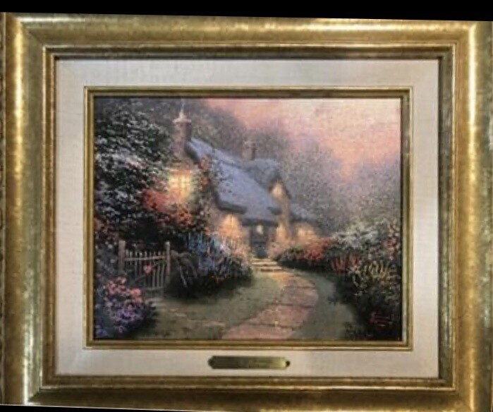 Thomas Kinkade “Glory of evening” framed authentic painting