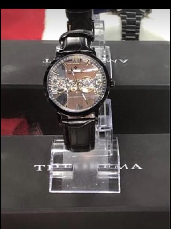 Theorema GM-116 Leather-Banded Stainless Steel Mechanical Men’s Watch