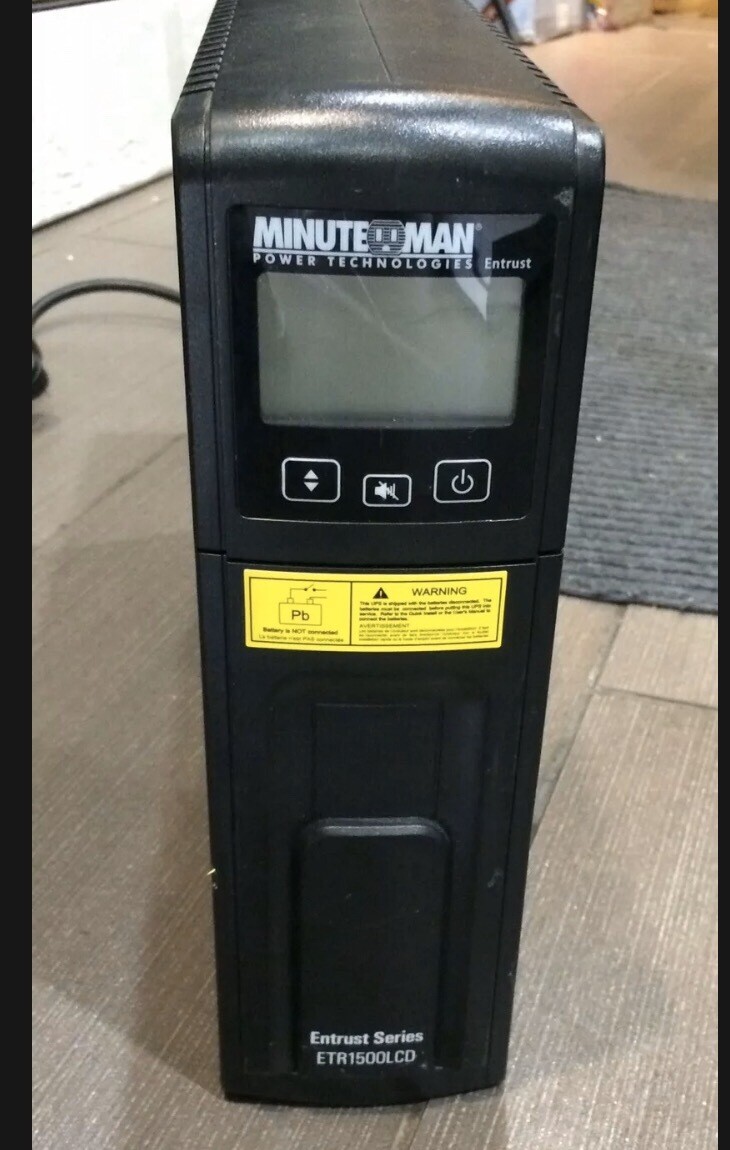 Minuteman 1500VA/900W Entrust LCD Line Interactive Uninterruptible Power Supply